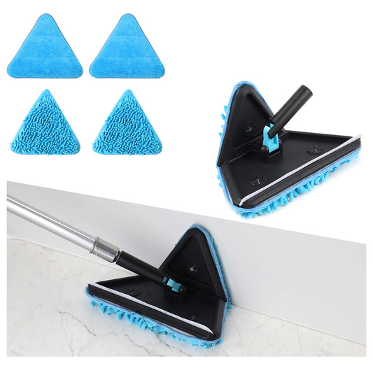 90° Foldable 3-in-1 Ceiling Cleaning Duster with 4 Replacement Microfiber Pads