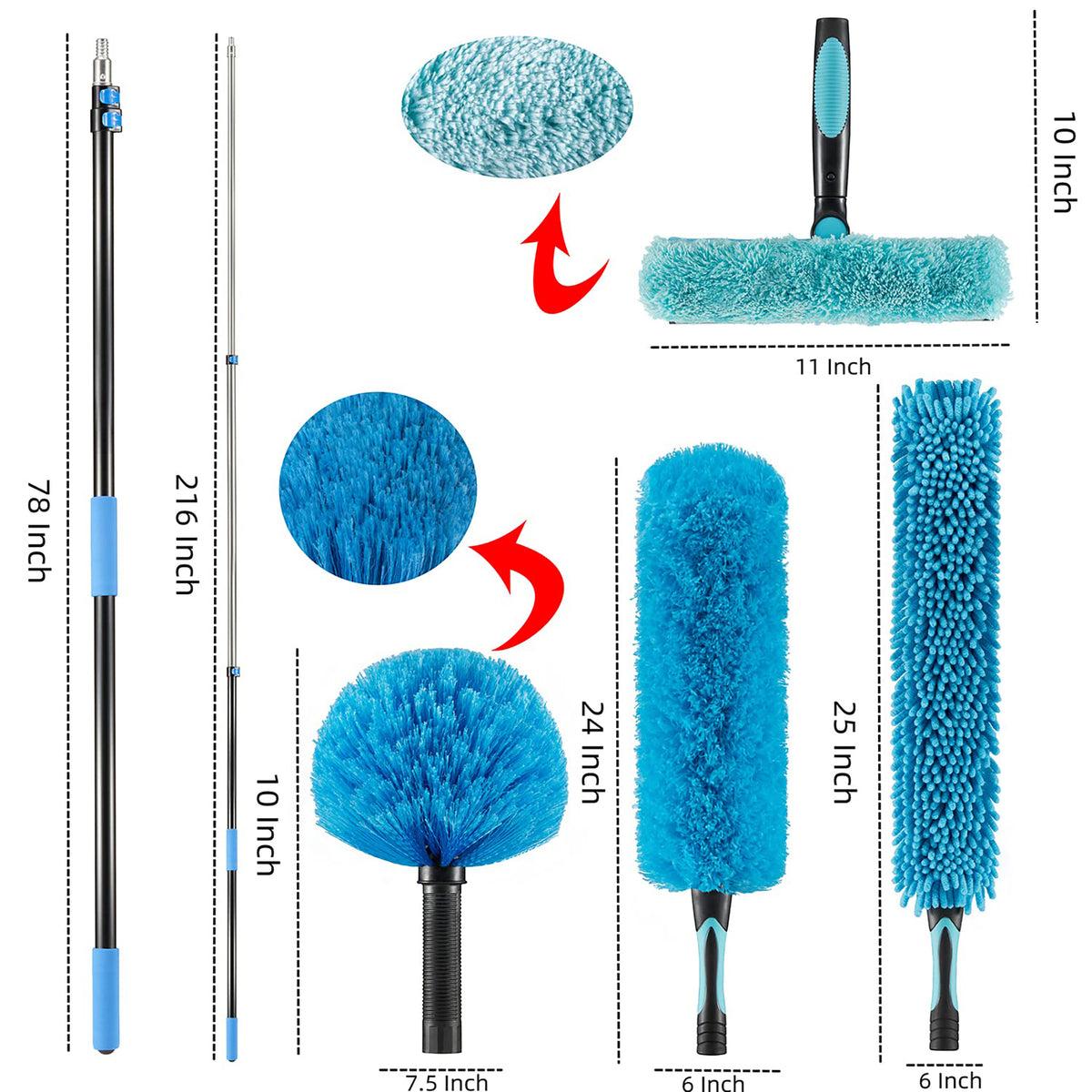 18ft Cobweb Duster with Extension Pole