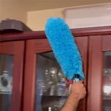 20 Foot High Ceiling Fan Duster with 5-12 Foot Extension Pole, Extendable Reusable Cobweb, Feather, Window Cleaning Squeegee Kit