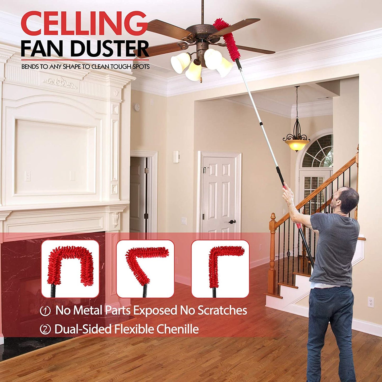 7-18 Ft Telescopic Paint Roller Extension Pole